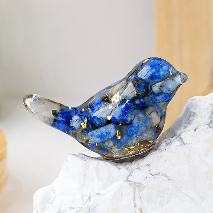 Sculpture d'oiseau en cristal naturel Olivenorma Décoration en pierres précieuses - Lapis lazuli - Petit : 3 x 2 cm - image 27