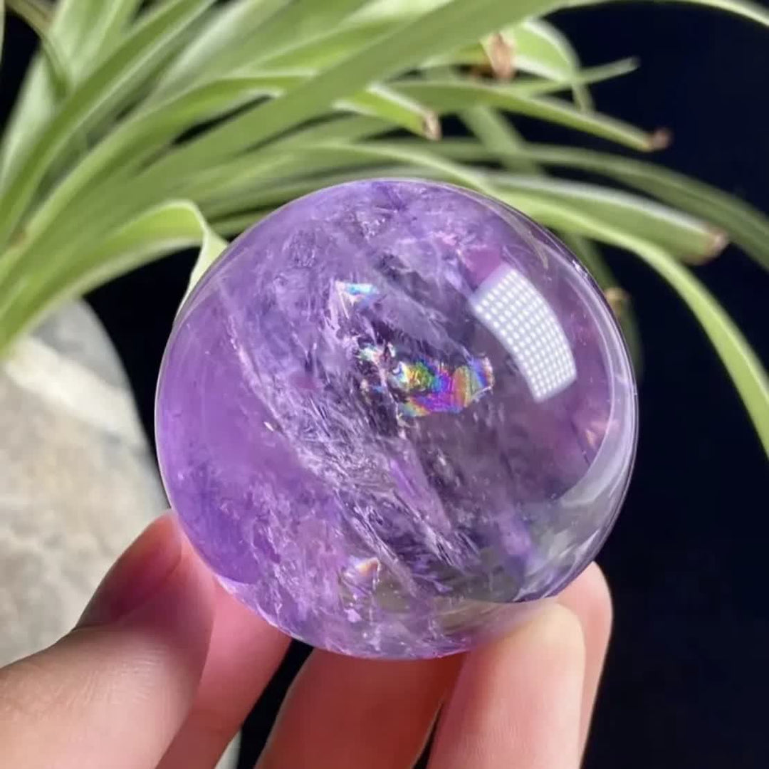 Sphère de cristal d'améthyste naturelle Olivenorma - image 3