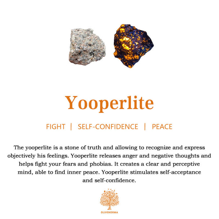 Décoration en pierre précieuse de lune Yooperlite naturelle Olivenorma