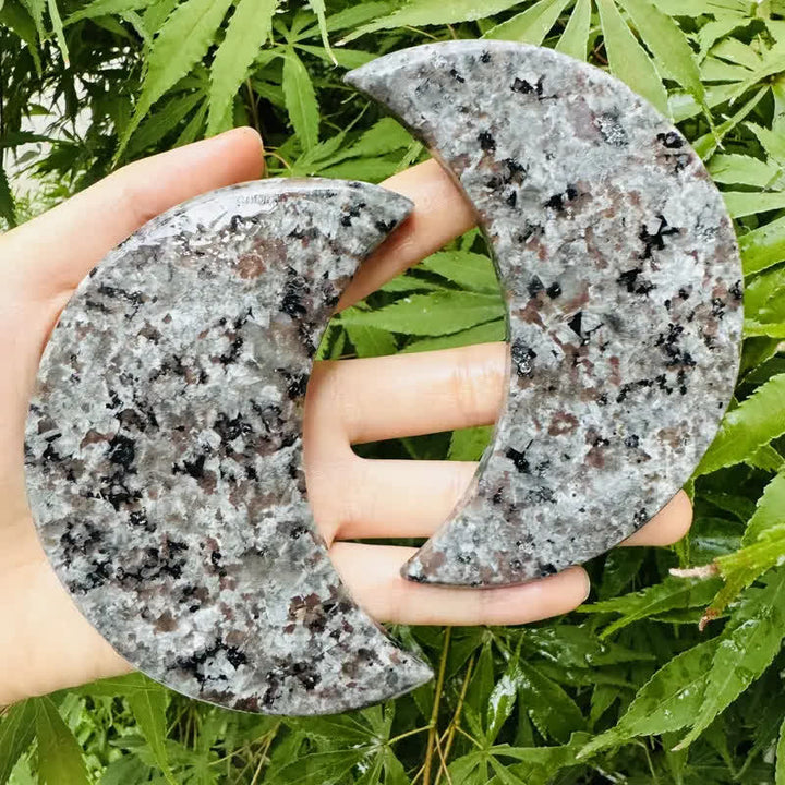 Décoration en pierre précieuse de lune Yooperlite naturelle Olivenorma