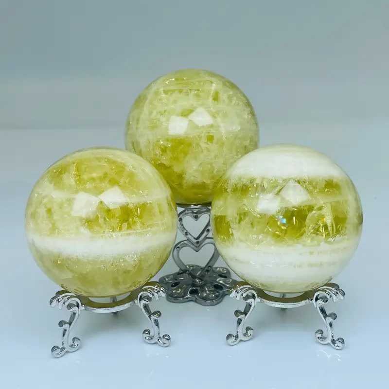 Sphère de cristal de citrine naturelle Olivenorma