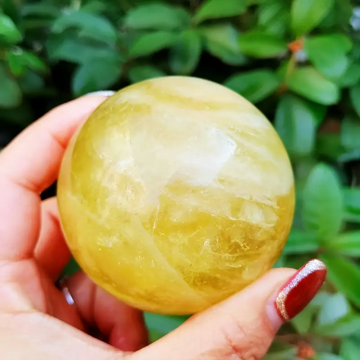 Sphère de cristal de citrine naturelle Olivenorma