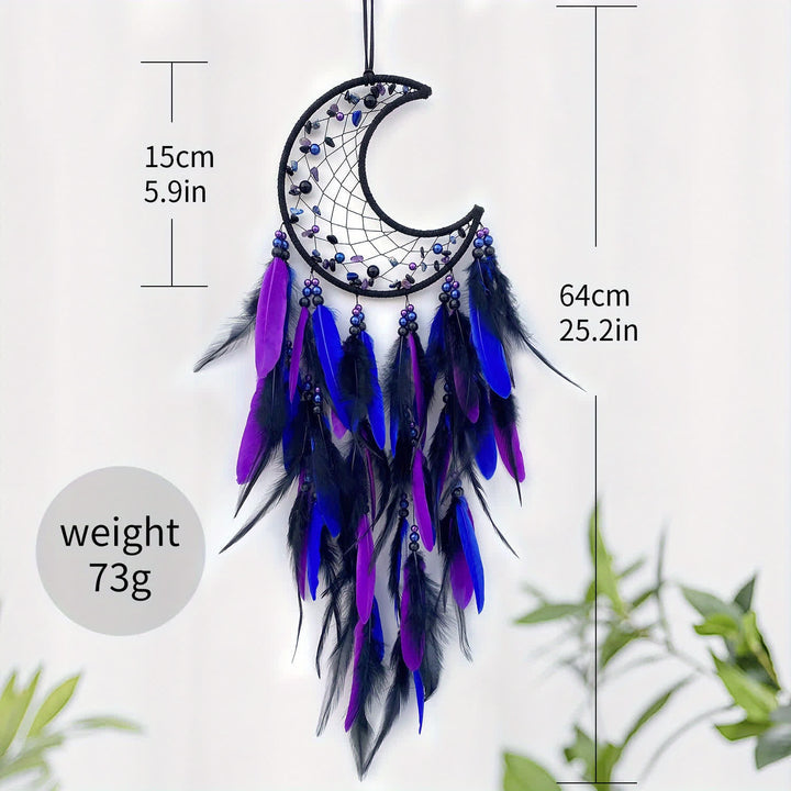 Attrape-rêves Olivenorma Moon Purple Pink Feather