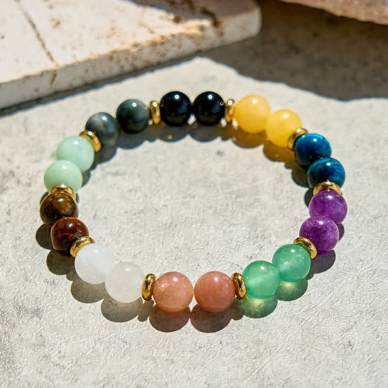 Bracelet Olivenorma 10 types de perles en pierre naturelle
