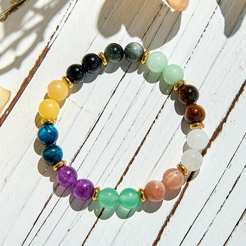 Bracelet Olivenorma 10 types de perles en pierre naturelle