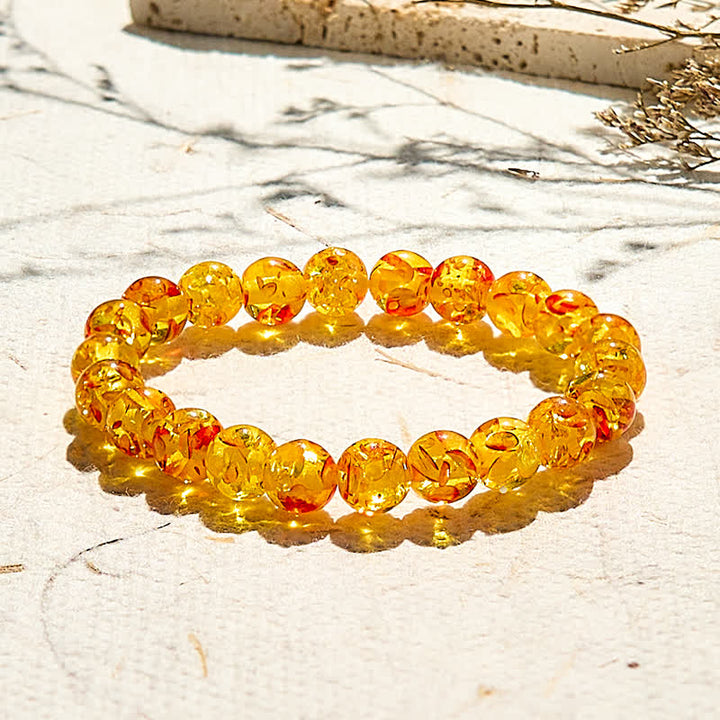 Bracelet de perles d'ambre artificielles Olivenorma