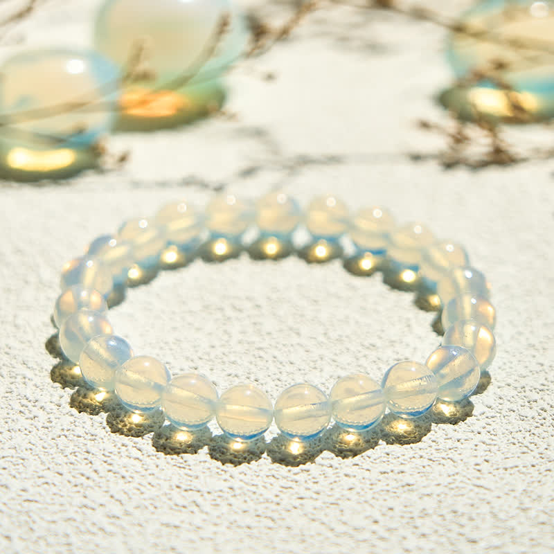 Bracelet en perles d'opalite naturelle Olivenorma 6-10 mm