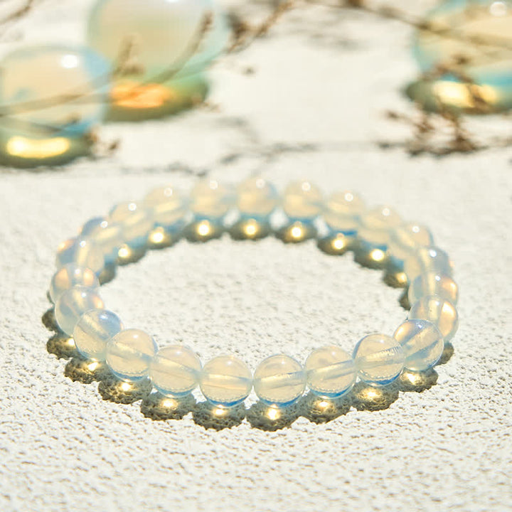Bracelet en perles d'opalite naturelle Olivenorma 6-10 mm