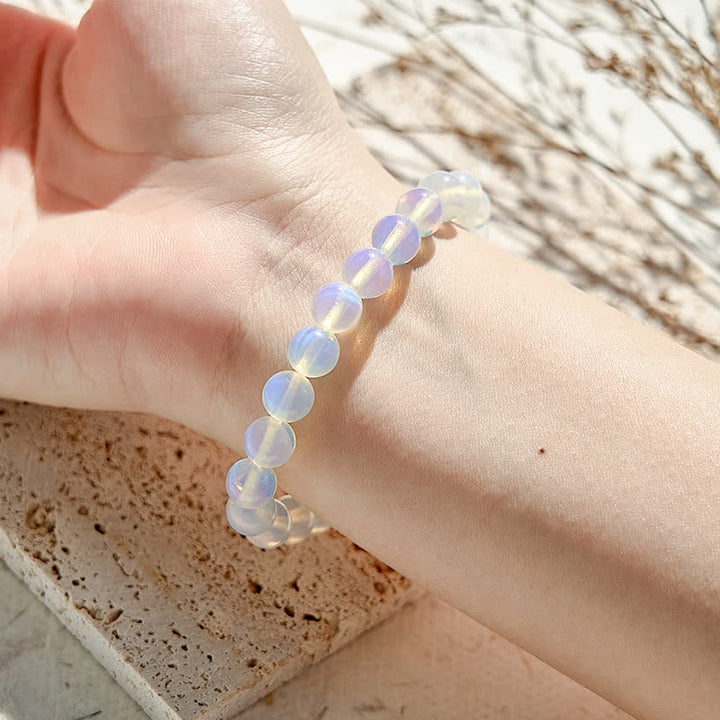 Bracelet en perles d'opalite naturelle Olivenorma 6-10 mm