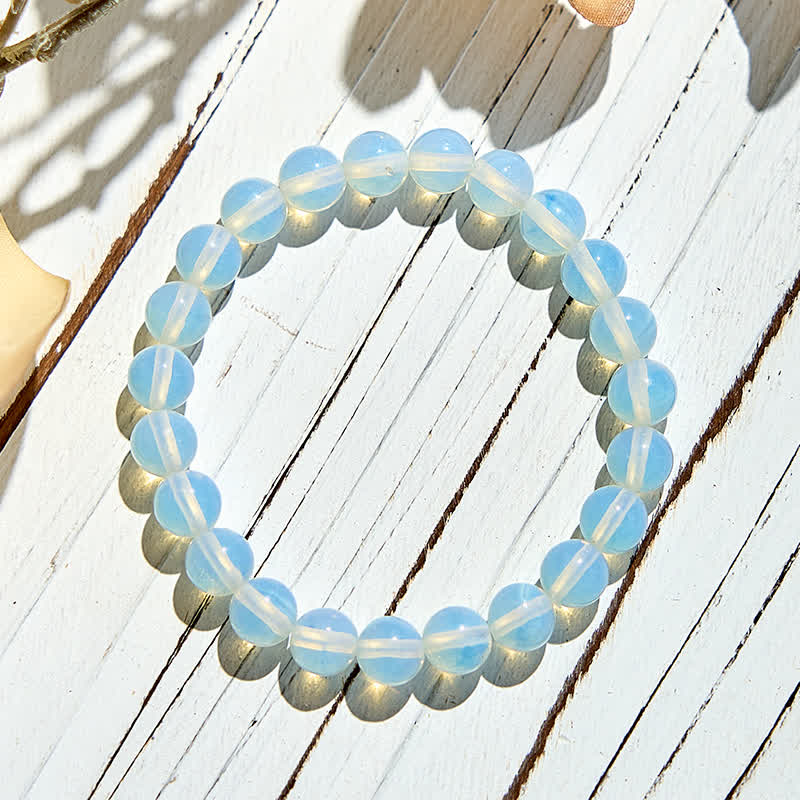 Bracelet en perles d'opalite naturelle Olivenorma 6-10 mm