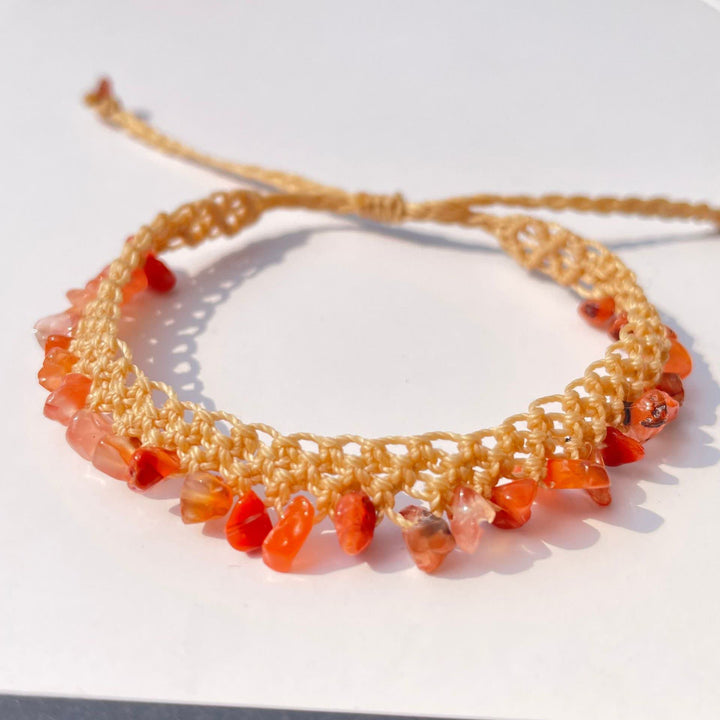 Bracelet tressé en pierre de cristal naturel Olivenorma