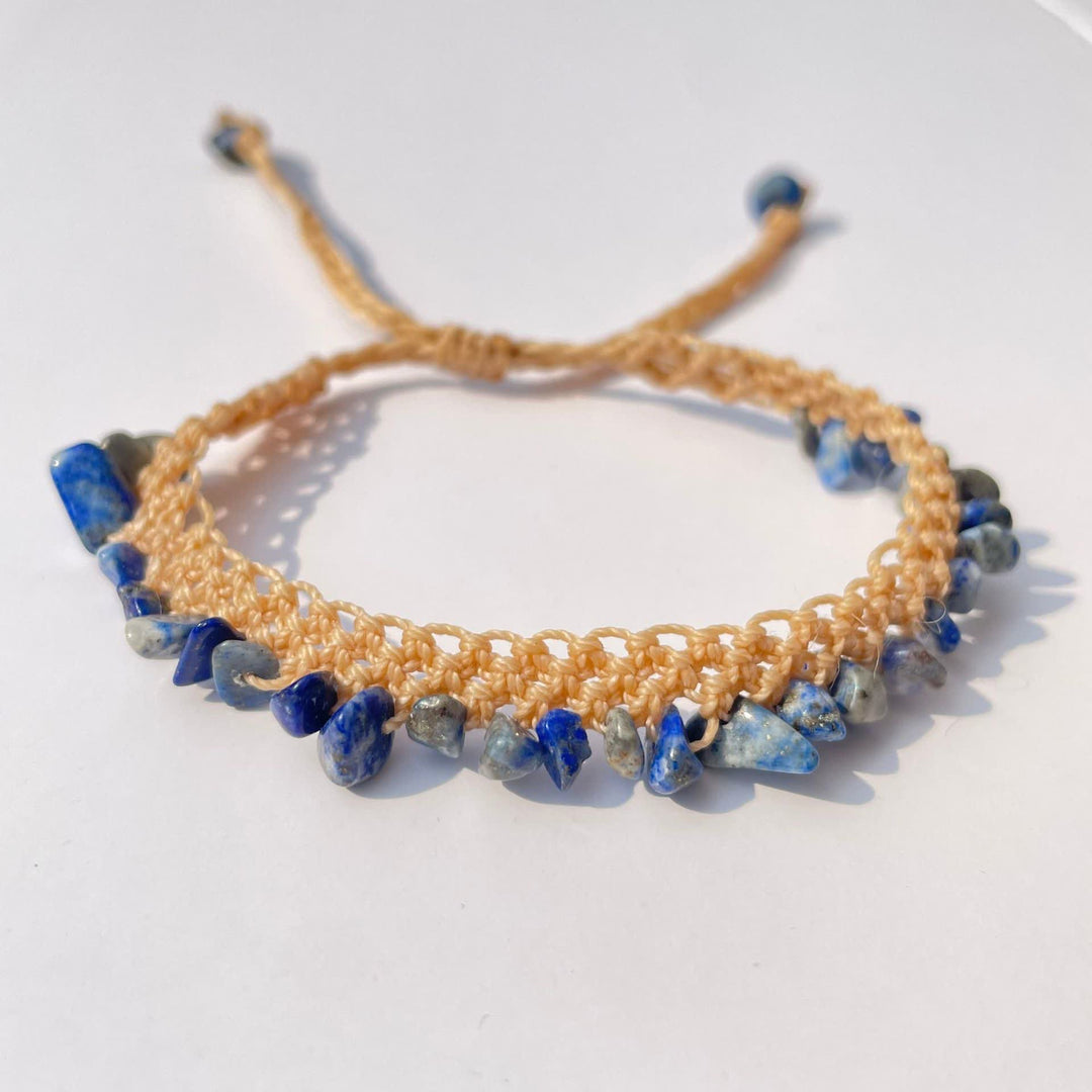 Bracelet tressé en pierre de cristal naturel Olivenorma