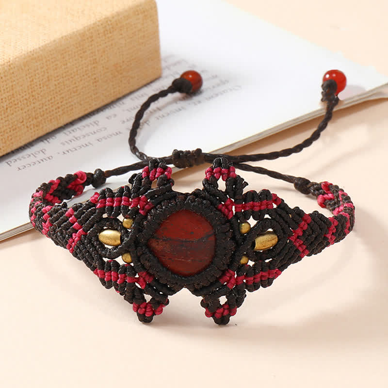 Bracelet tressé en cristal enveloppé tissé à la main Olivenorma
