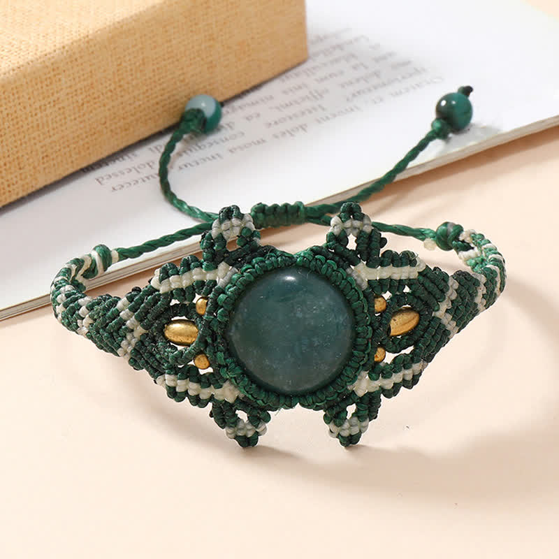 Bracelet tressé en cristal enveloppé tissé à la main Olivenorma