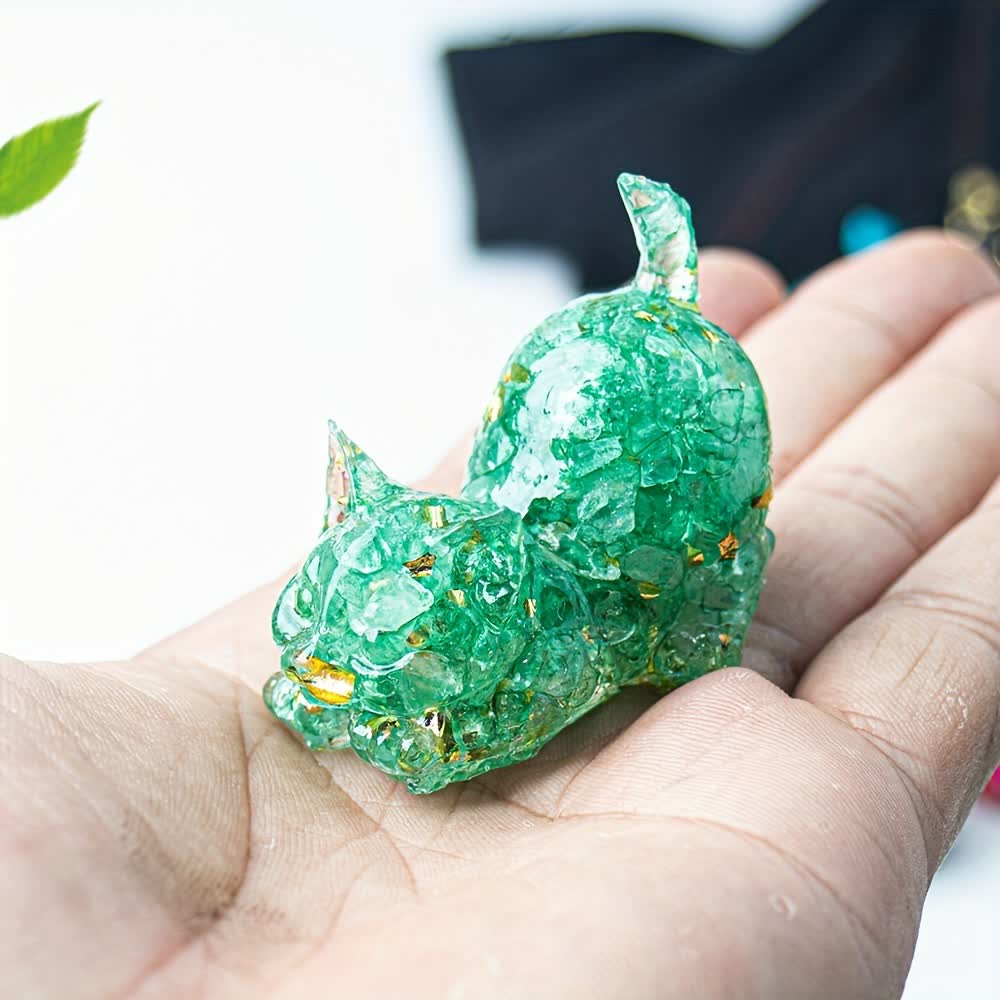 Figurine de chat en cristal Olivenorma Playful Blessing, décoration en pierre précieuse - image 26