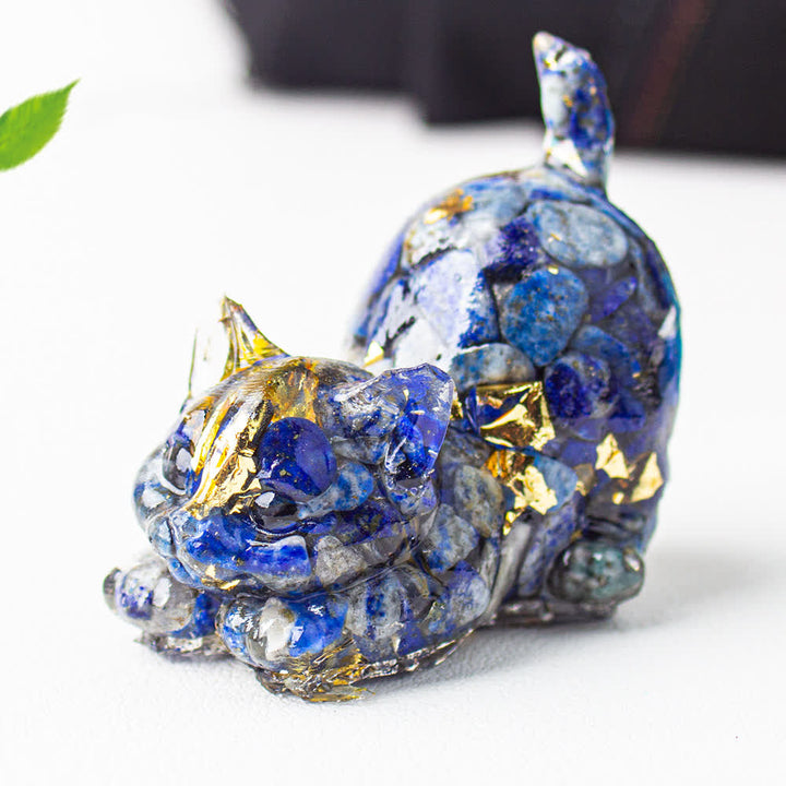 Décoration en pierre précieuse extensible en résine cristalline Olivenorma pour chat
