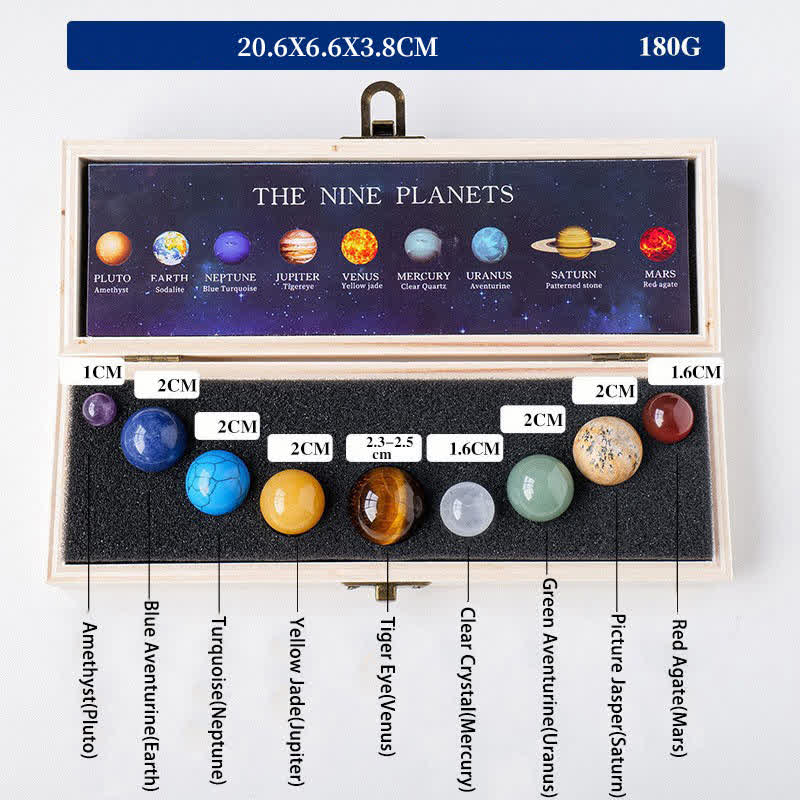 Ensemble de sphères de cristal Olivenorma Nine Planets