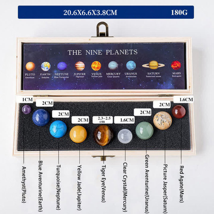 Ensemble de sphères de cristal Olivenorma Nine Planets
