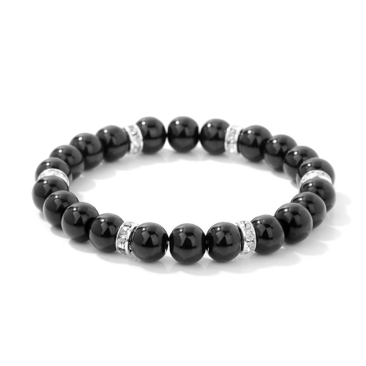 Bracelet de perles de guérison rondes en pierres précieuses naturelles Olivenorma