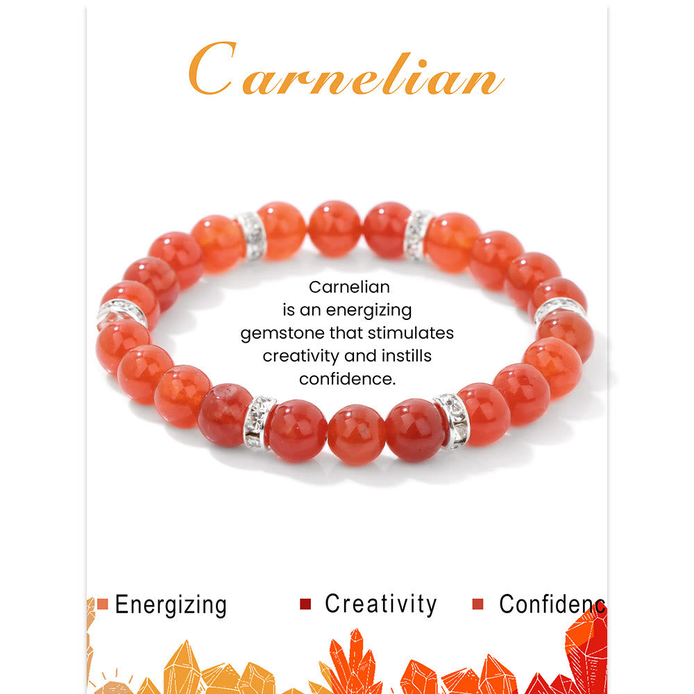 Bracelet de perles de guérison rondes en pierres précieuses naturelles Olivenorma