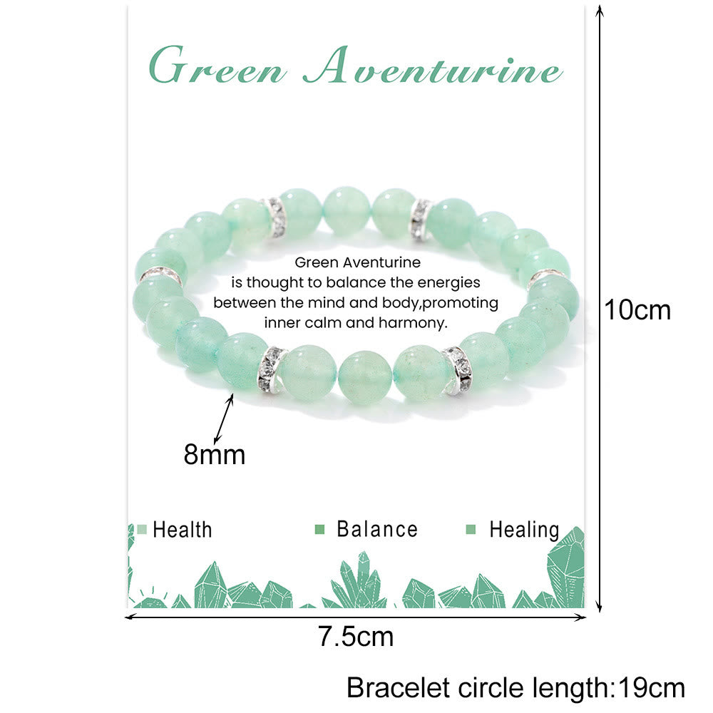 Bracelet de perles de guérison rondes en pierres précieuses naturelles Olivenorma