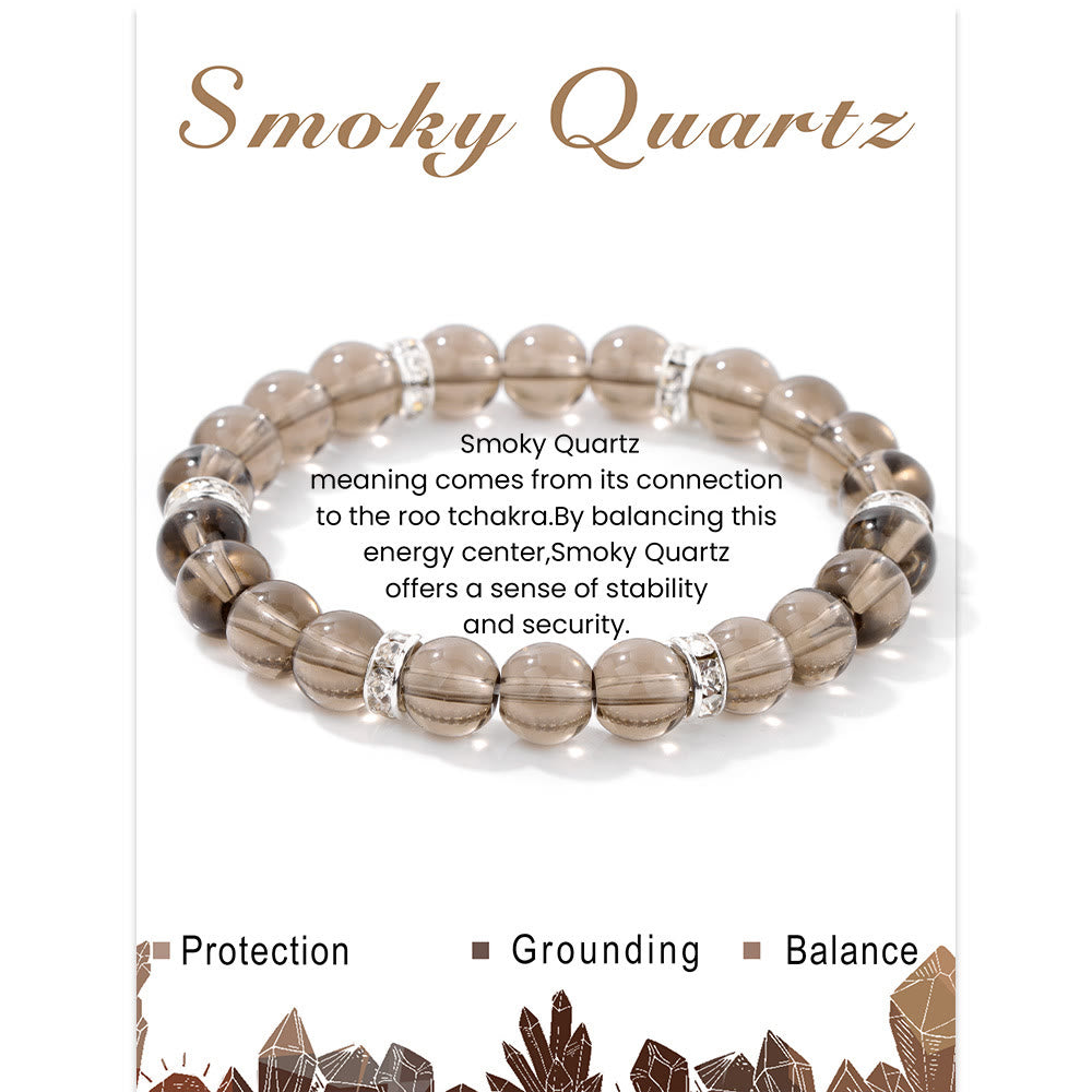 Bracelet de perles de guérison rondes en pierres précieuses naturelles Olivenorma