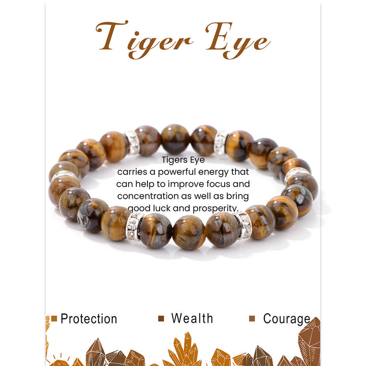 Bracelet de perles de guérison rondes en pierres précieuses naturelles Olivenorma