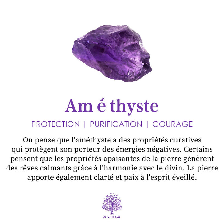 Sphère d'améthyste Olivenorma avec pyramide d'orgone du zodiaque Scorpion en obsidienne