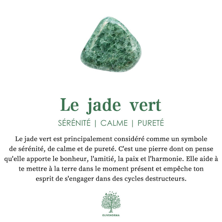 Pyramide d'orgone en jade vert et cristal transparent Olivenorma