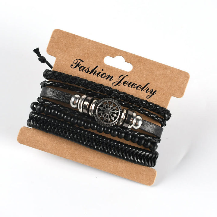 Bracelet multicouches en cuir synthétique vintage Olivenorma - image 5