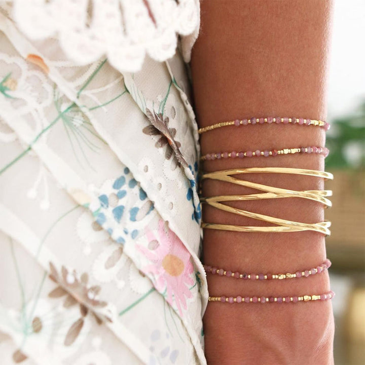 Bracelet Olivenorma en petites perles de cristal naturel