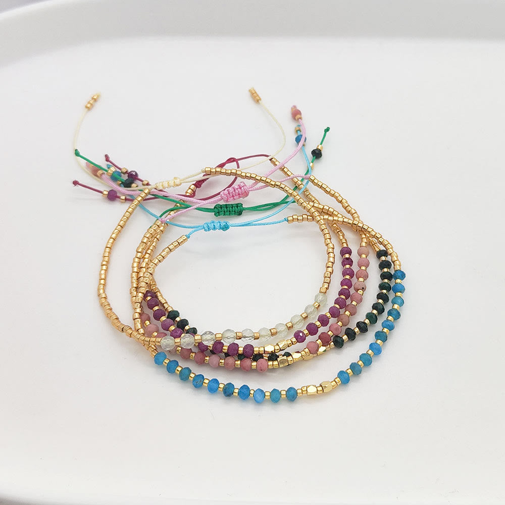 Bracelet Olivenorma en petites perles de cristal naturel
