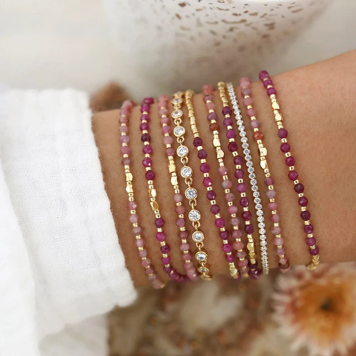Bracelet Olivenorma en petites perles de cristal naturel