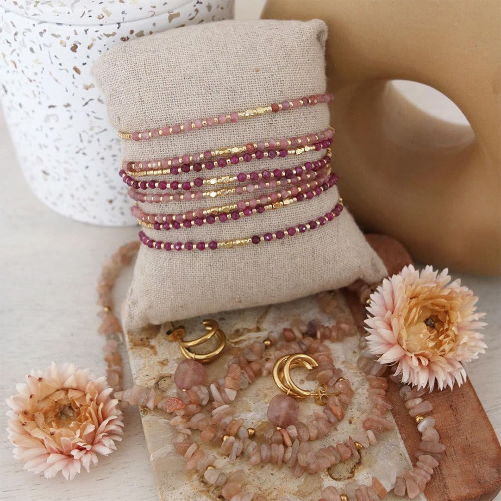Bracelet Olivenorma en petites perles de cristal naturel