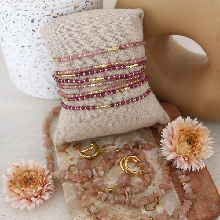 Bracelet Olivenorma en petites perles de cristal naturel