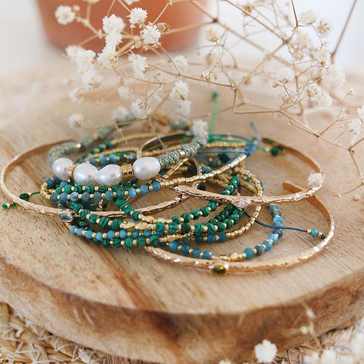 Bracelet Olivenorma en petites perles de cristal naturel
