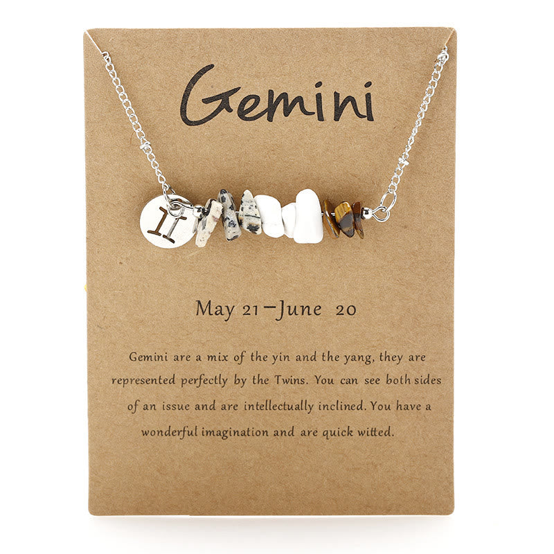 Collier pendentif zodiaque en perles de cristal naturel Olivenorma