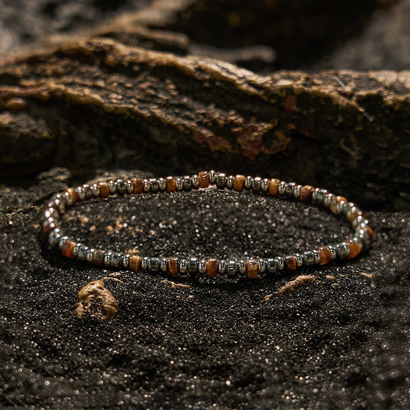 Bracelet de perles en hématite et œil de tigre Olivenorma Roller Bead