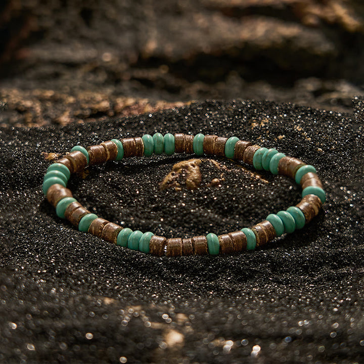 Bracelet en perles de jaspe turquoise naturel Olivenorma