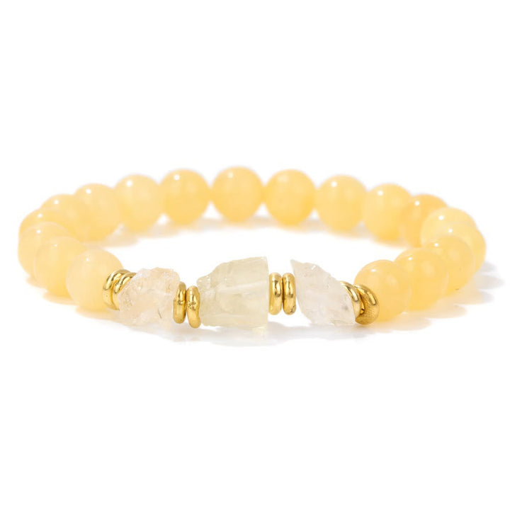 Bracelet en perles de pierres précieuses brutes naturelles Olivenorma