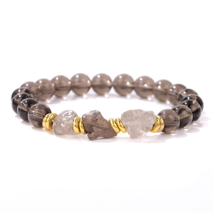 Bracelet en perles de pierres précieuses brutes naturelles Olivenorma