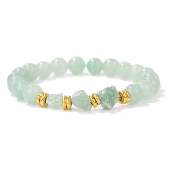 Bracelet en perles de pierres précieuses brutes naturelles Olivenorma