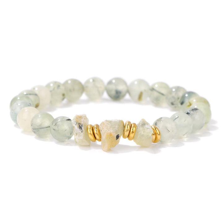 Bracelet en perles de pierres précieuses brutes naturelles Olivenorma