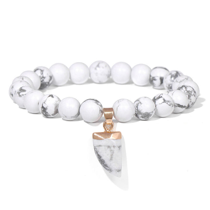 Bracelet de guérison en perles rondes polies en pierre naturelle Olivenorma