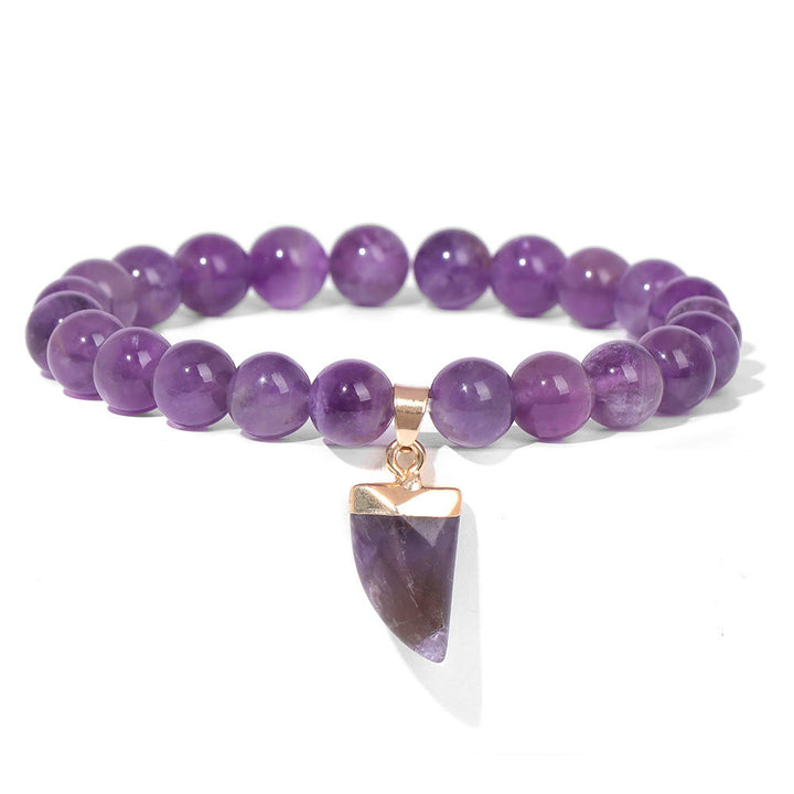 Bracelet de guérison en perles rondes polies en pierre naturelle Olivenorma