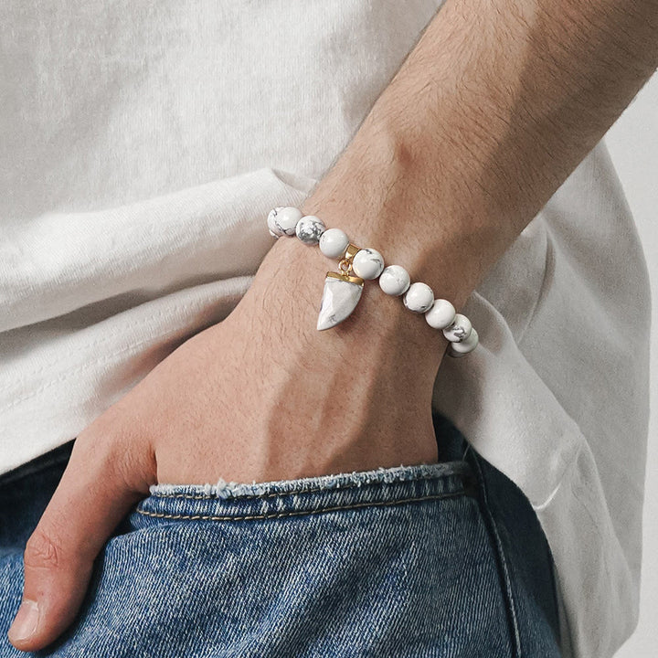 Bracelet de guérison en perles rondes polies en pierre naturelle Olivenorma