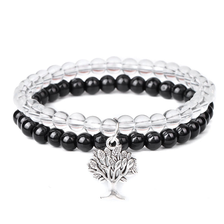 Bracelet double couche de pierres précieuses Arbre de vie Olivenorma