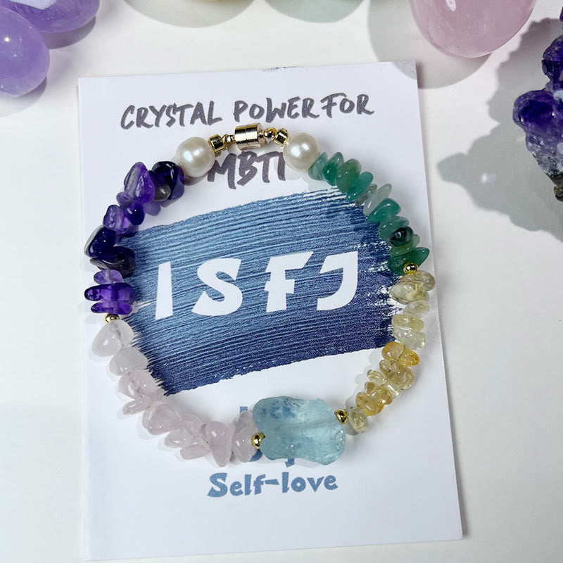 Bracelet de personnalité en cristal naturel MBTI Olivenorma