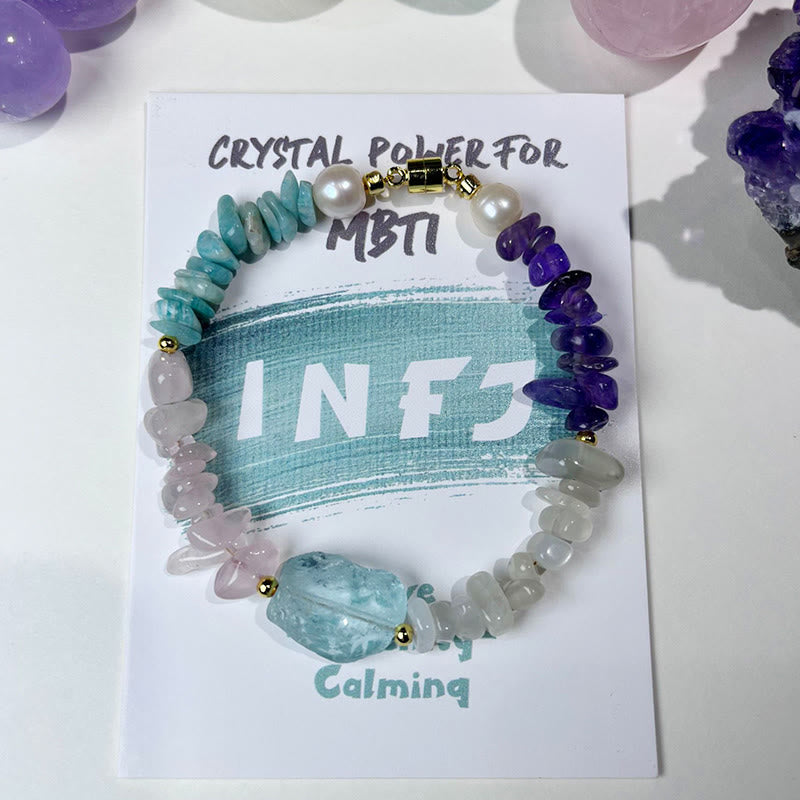 Bracelet de personnalité en cristal naturel MBTI Olivenorma