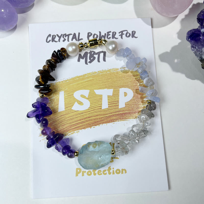 Bracelet de personnalité en cristal naturel MBTI Olivenorma